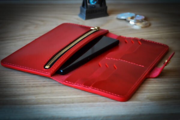 Leather Wallet for Women Vegetable Tanned Leather 01 - Image 2