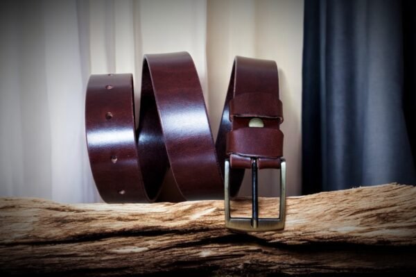 Belt for men Vegetable Tanned Leather - Image 3