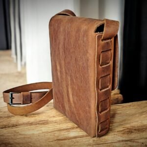 Unisex leather bag vintage aspect 01