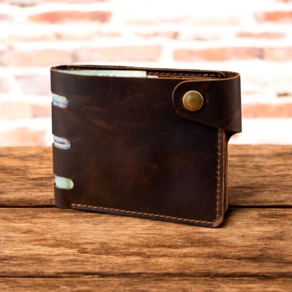 Leather wallet for men Vintage - Image 4
