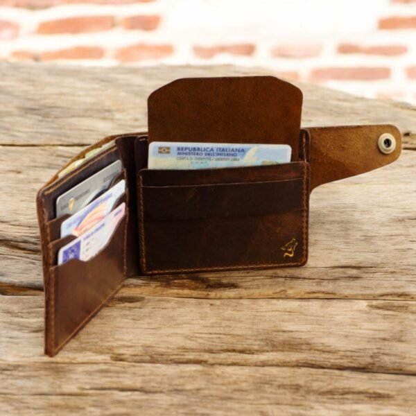 Leather wallet for men Vintage - Image 3