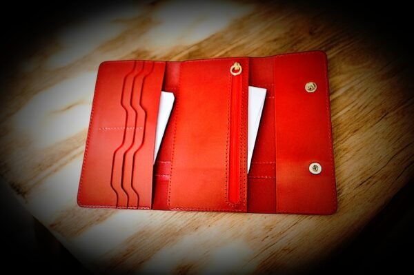 Leather Wallet for Women Vegetable Tanned Leather 02 - Image 4