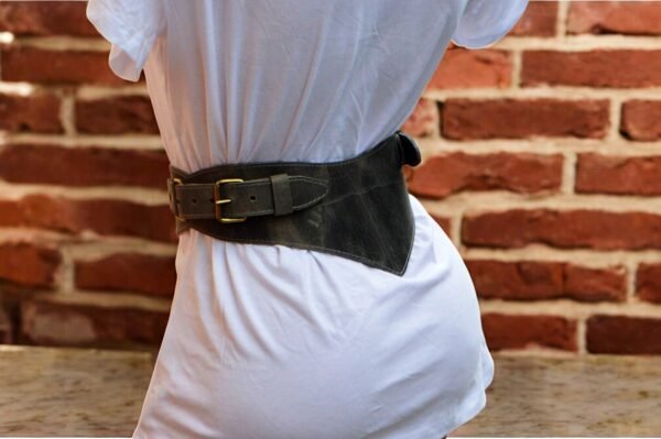Double Wide Leather Belt for Women Waist - Image 4