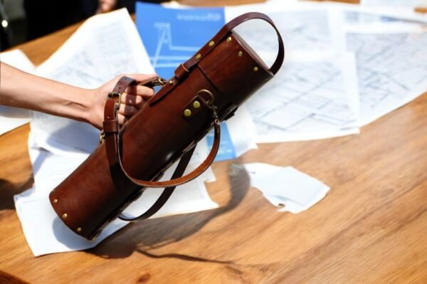 Handmade Leather Tube for Architects & Designers – Drawing/Blueprint Holder | Artiss Corium - Image 11