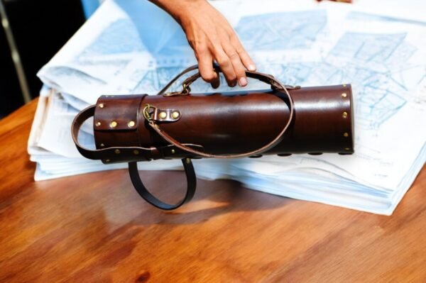 Handmade Leather Tube for Architects & Designers – Drawing/Blueprint Holder | Artiss Corium - Image 10
