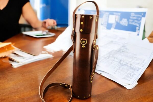 Handmade Leather Tube for Architects & Designers – Drawing/Blueprint Holder | Artiss Corium - Image 12
