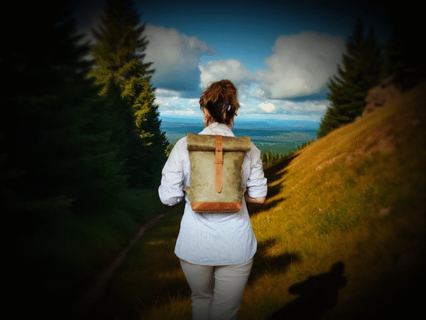 Rolled Leather  Backpack - Image 7