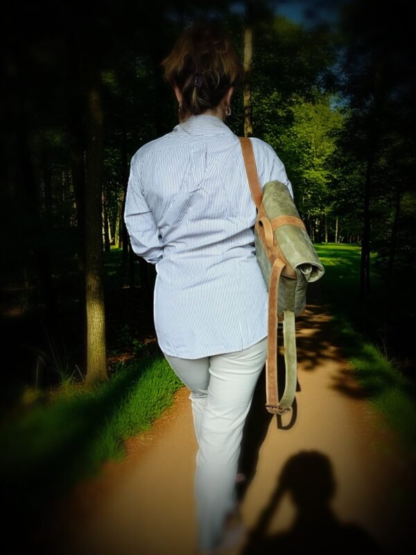 Rolled Leather  Backpack - Image 9