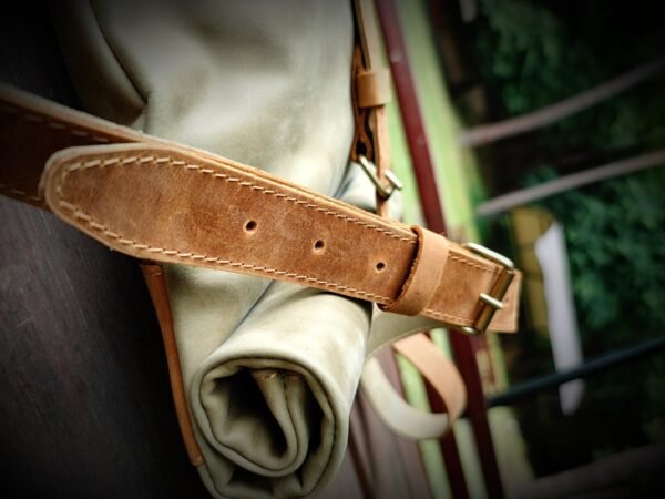 Rolled Leather  Backpack - Image 15