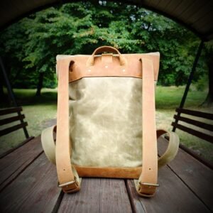 Rolled Leather  Backpack