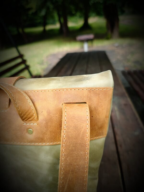 Rolled Leather  Backpack - Image 14