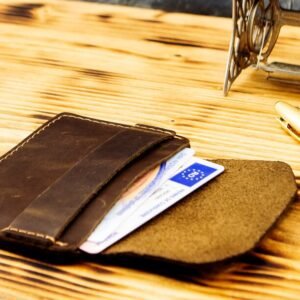 Personalized Full Grain Leather Card Wallet