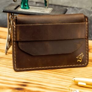 Personalized Full Grain Leather Card Wallet