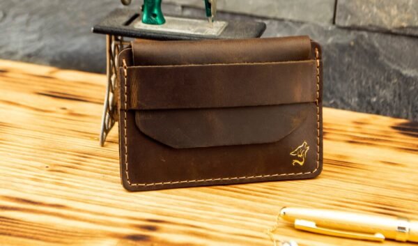 Personalized Full Grain Leather Card Wallet