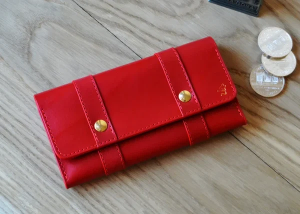 Leather Wallet for Women Vegetable Tanned Leather 02